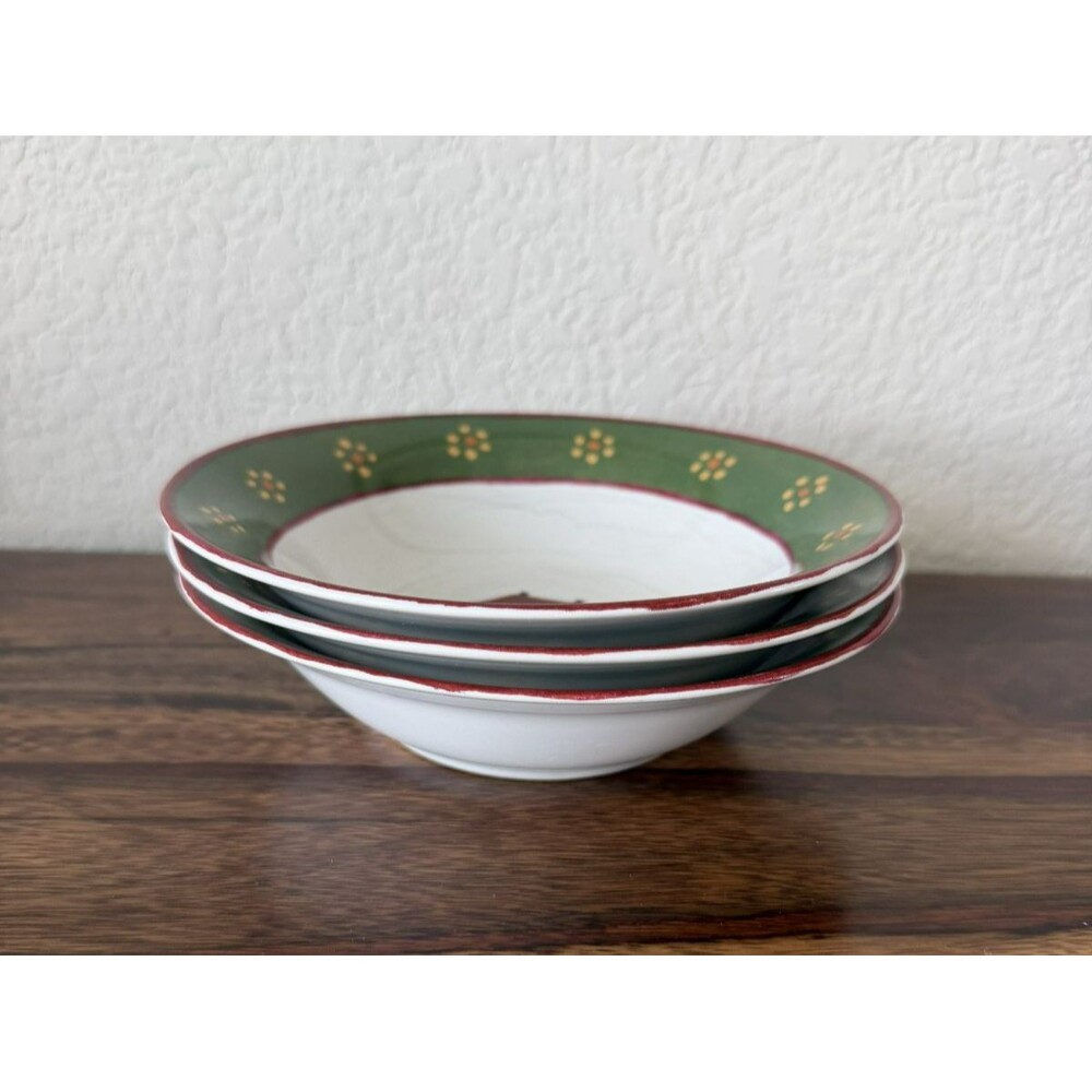 3 Block Brand by Gear COUNTRY VILLAGE 7 ¼” Cereal Soup Salad Bowls Farmhouse EUC - Picture 2 of 3